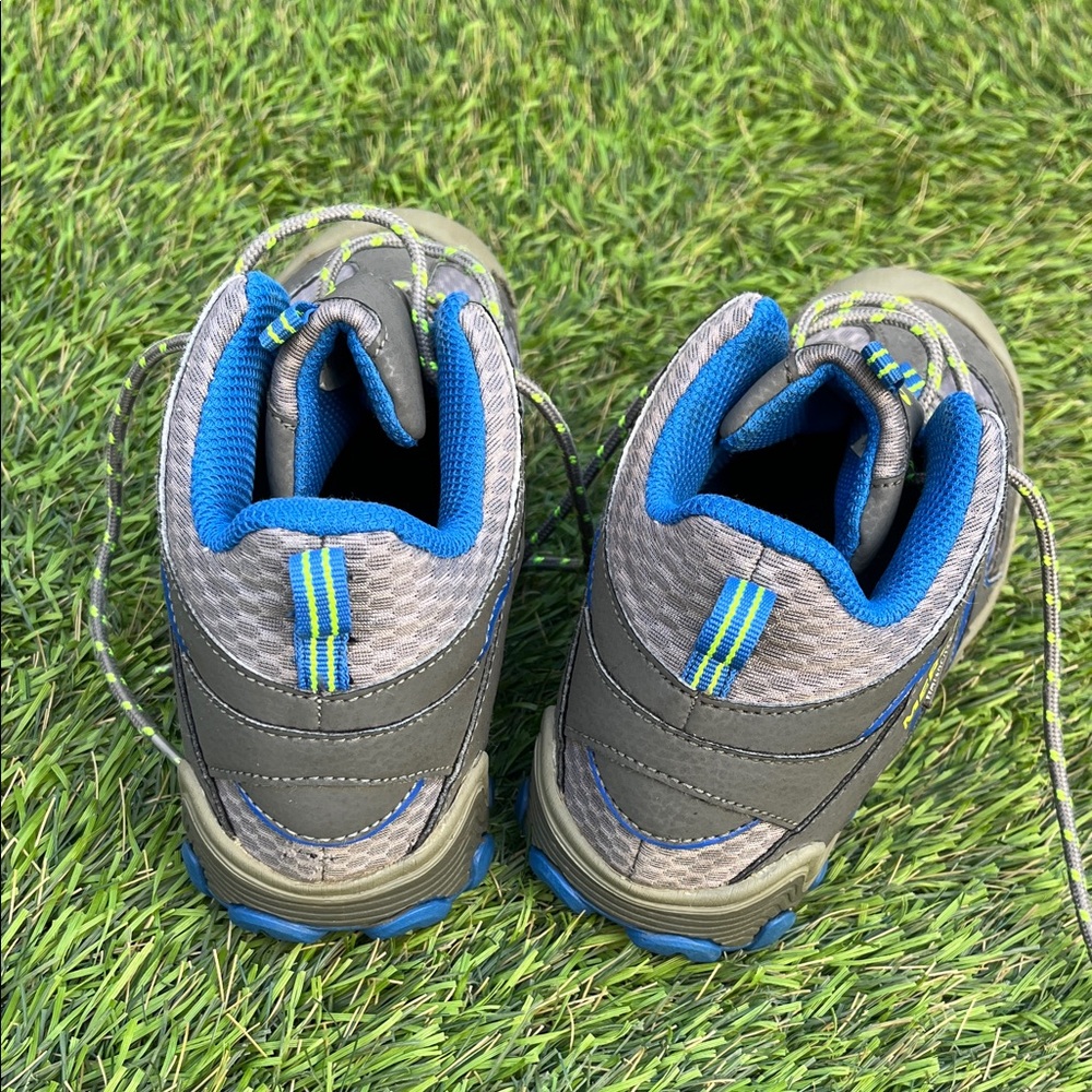 Merrell Kids' Gray and Blue Hiking Boots - Picture 4 of 10